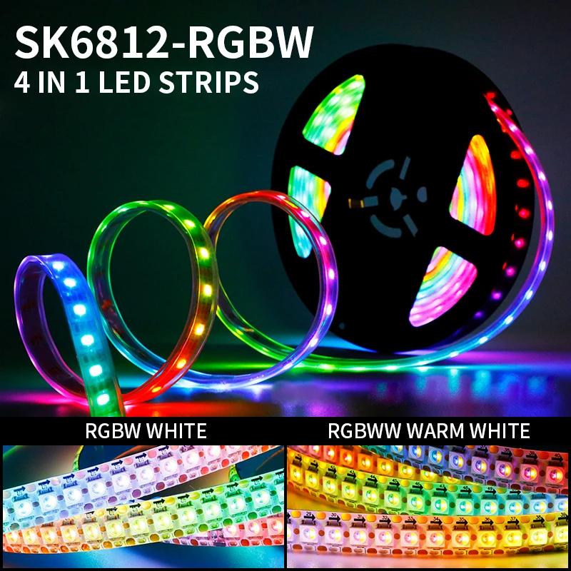 SK6812 RGBW LED Ʈ ,  ּ   RGBWW LED , 4 in 1 ( WS2812B), 1m 5m 30 60 144 LED, IP30 65 67 DC5V